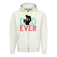 Oatmeal Heather Best Dad Ever Zipper Hoodie - Bettercallsaul