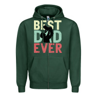 Sports Green Best Dad Ever Zipper Hoodie - Bettercallsaul