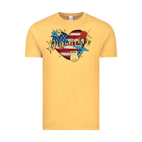Vintage Mustard 911 dispatcher Vintage Tee - MaliasSmallBusiness
