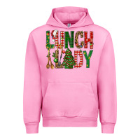 Fuchsia Pink Lunch Lady Christmas Urban Hoodie - BundleAndBundleShop