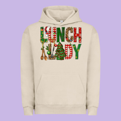 Lunch Lady Christmas Urban Hoodie Designed By Bundleandbundleshop