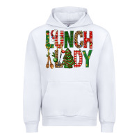 White Lunch Lady Christmas Urban Hoodie - BundleAndBundleShop