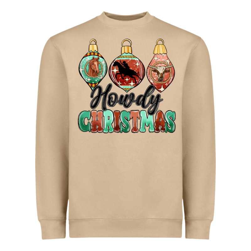 Howdy Christmas Heavyweight Sweatshirt by MaliasSmallBusiness | Teevron
