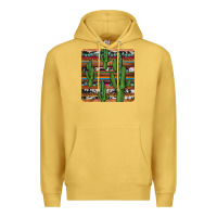 Antique Gold cactus gemstone coaster Premium Hoodie - JahusDesignShop
