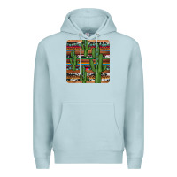 Blue Mist cactus gemstone coaster Premium Hoodie - JahusDesignShop