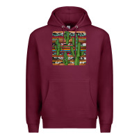 Burgundy cactus gemstone coaster Premium Hoodie - JahusDesignShop