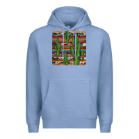 Colony Blue cactus gemstone coaster Premium Hoodie - JahusDesignShop