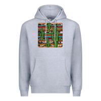 Heather Grey cactus gemstone coaster Premium Hoodie - JahusDesignShop