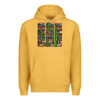 Mustard cactus gemstone coaster Premium Hoodie - JahusDesignShop