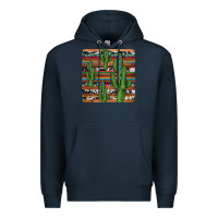 Navy cactus gemstone coaster Premium Hoodie - JahusDesignShop
