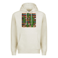 Oatmeal Heather cactus gemstone coaster Premium Hoodie - JahusDesignShop