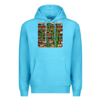 Ocean Blue cactus gemstone coaster Premium Hoodie - JahusDesignShop