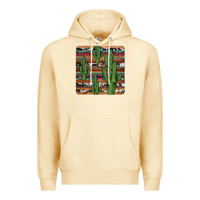 Cactus Gemstone Coaster Premium Hoodie by JahusDesignShop | Teevron
