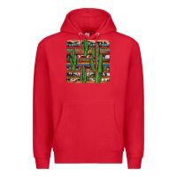 Red cactus gemstone coaster Premium Hoodie - JahusDesignShop