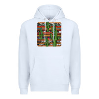 White cactus gemstone coaster Premium Hoodie - JahusDesignShop