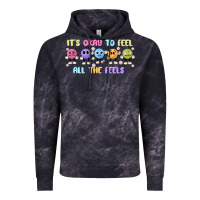 Cloud Black it's okay to feel all the feels Vintage Hoodie - MaliasSmallBusiness