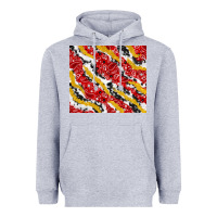 Heather Grey bandana and cowhide pattern Heavyweight Hoodie - TumblerDesignByShophia