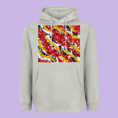 Bandana And Cowhide Pattern Heavyweight Hoodie Designed By Tumblerdesignbyshophia
