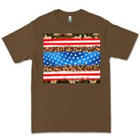 Cacao usa camouflage american flag Premium Tee - AdoDesignShop