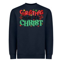 Navy christmas begins with christ Heavyweight Sweatshirt - MaliasSmallBusiness