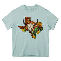 Arona bull skull texas map western Heavy Core Tee - BarkalooDesign