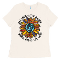 Bone blessed is the nation whose god is the lord Ladies Tee - CowhideDigitalArt