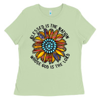 Matcha blessed is the nation whose god is the lord Ladies Tee - CowhideDigitalArt