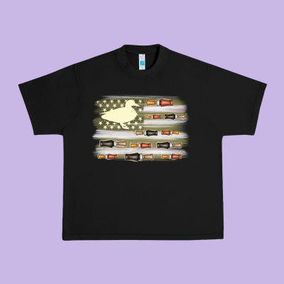 Duck Hunter Flag Urban Heavy Tee Designed By Maliassmallbusiness