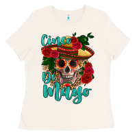 Bone cinco de mayo skull Ladies Tee - HRA Design Shop