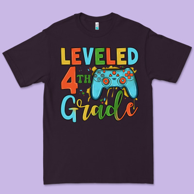Leveled 4th Grade Premium Tee Designed By Jahusdesignshop