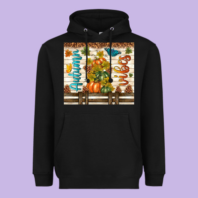 Autumn Vibes Heavyweight Hoodie Designed By Tumblerdesignbyshophia