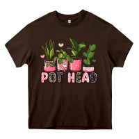 Chocolate Brown pot head plants Heavy Core Tee - JahusDesignShop