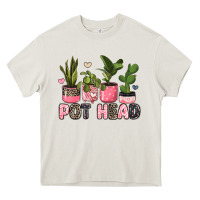 Cream pot head plants Heavy Core Tee - JahusDesignShop