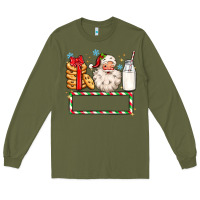 Army Green christmas santa custom name Long Sleeve Tee - MaliasSmallBusiness