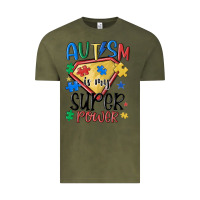 Vintage Olive autism is my super power Vintage Tee - MaliasSmallBusiness