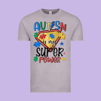 Autism Is My Super Power Vintage Tee Designed By Maliassmallbusiness