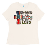 Bone blessed İs the nation whose god is the lord Ladies Tee - CowhideDigitalArt
