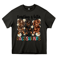 Asphalt everything is better with dachshunds Heavy Core Tee - JahusDesignShop
