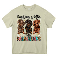 Mossy everything is better with dachshunds Heavy Core Tee - JahusDesignShop