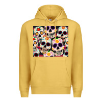 Antique Gold cinco de mayo skull Premium Hoodie - CowGirlArtShop
