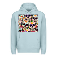 Blue Mist cinco de mayo skull Premium Hoodie - CowGirlArtShop