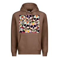 Chestnut cinco de mayo skull Premium Hoodie - CowGirlArtShop