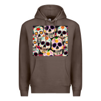 Coffee cinco de mayo skull Premium Hoodie - CowGirlArtShop