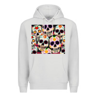 Dove Grey cinco de mayo skull Premium Hoodie - CowGirlArtShop