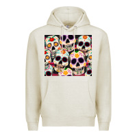 Oatmeal Heather cinco de mayo skull Premium Hoodie - CowGirlArtShop