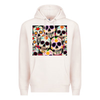 Pale Pink cinco de mayo skull Premium Hoodie - CowGirlArtShop