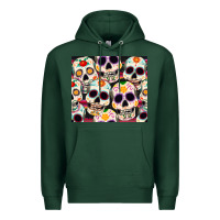 Sports Green cinco de mayo skull Premium Hoodie - CowGirlArtShop