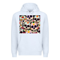 White cinco de mayo skull Premium Hoodie - CowGirlArtShop