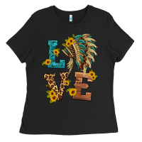 Black love indian headdress Ladies Tee - HRA Design Shop
