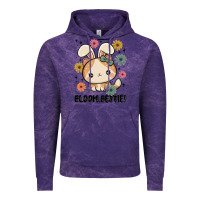 Cloud Purple bloom bestie cat Vintage Hoodie - MaliasSmallBusiness
